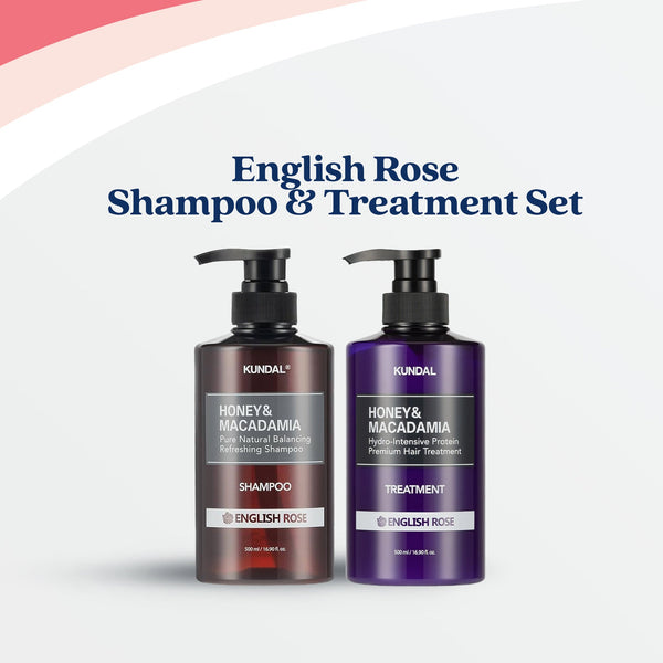 Honey & Macadamia Nature Shampoo & Protein Treatment Set - English Rose (2 Items)